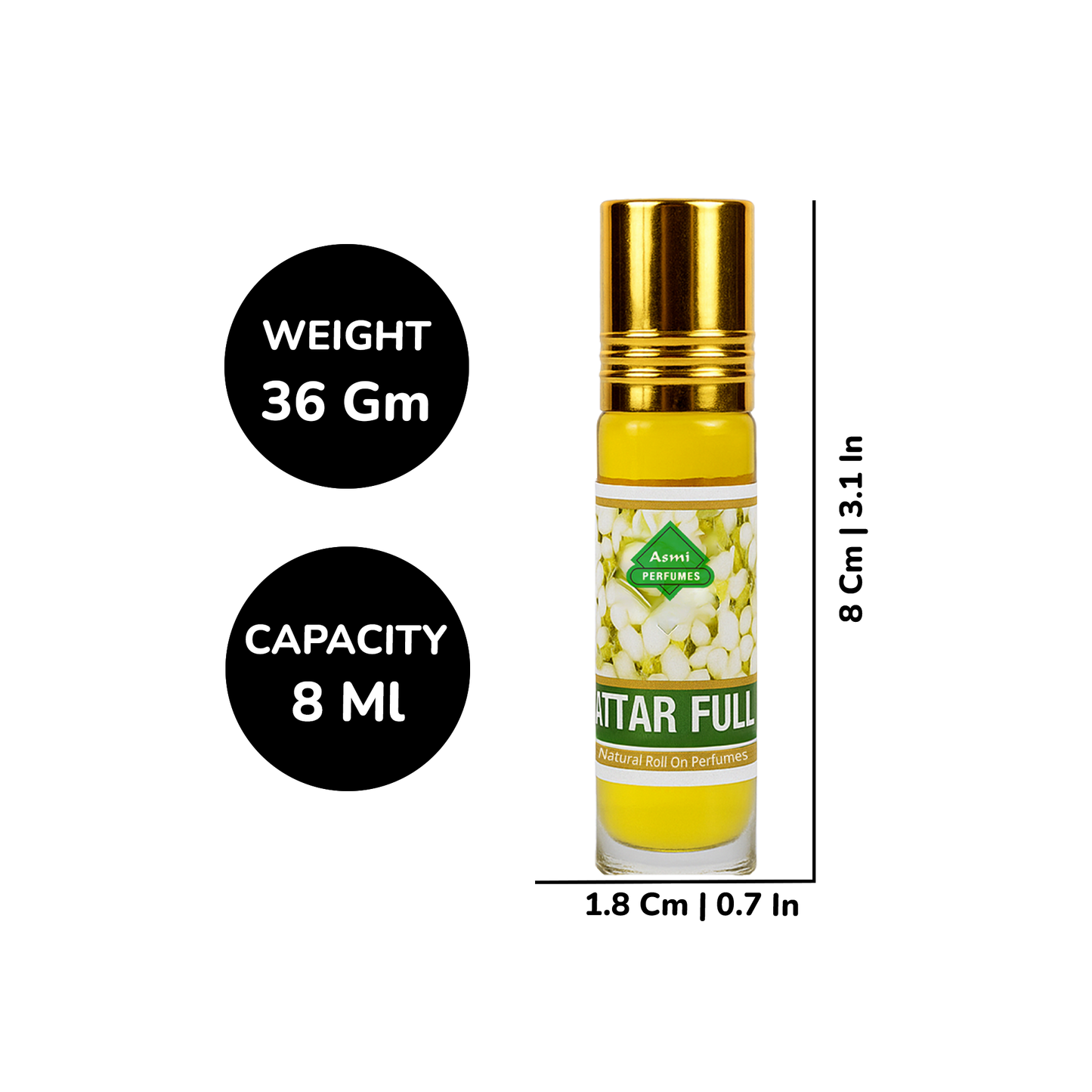 Javadhu Roll on 8 ml Attarfull (Jasmine blend)