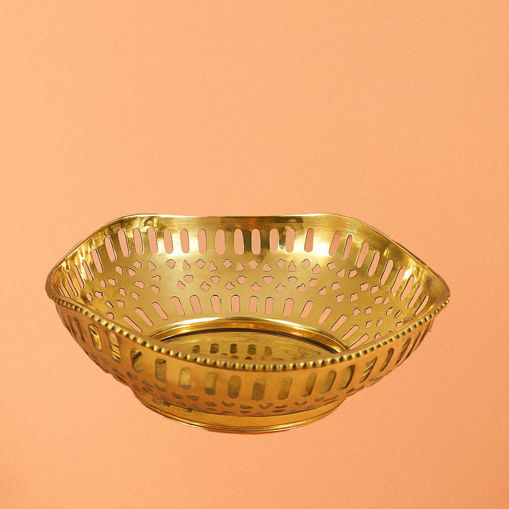 Brass Deep Bowl Fancy (Pital Deepak Katori Sundar)