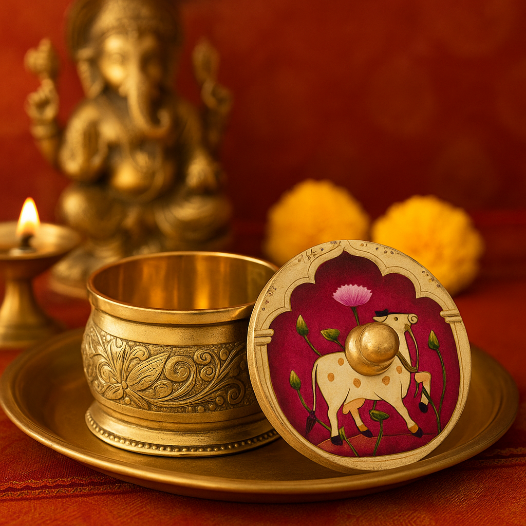 Kukuma Chimizhil-Gomatha Design (Kumkum Chimizh Gau Mata)
