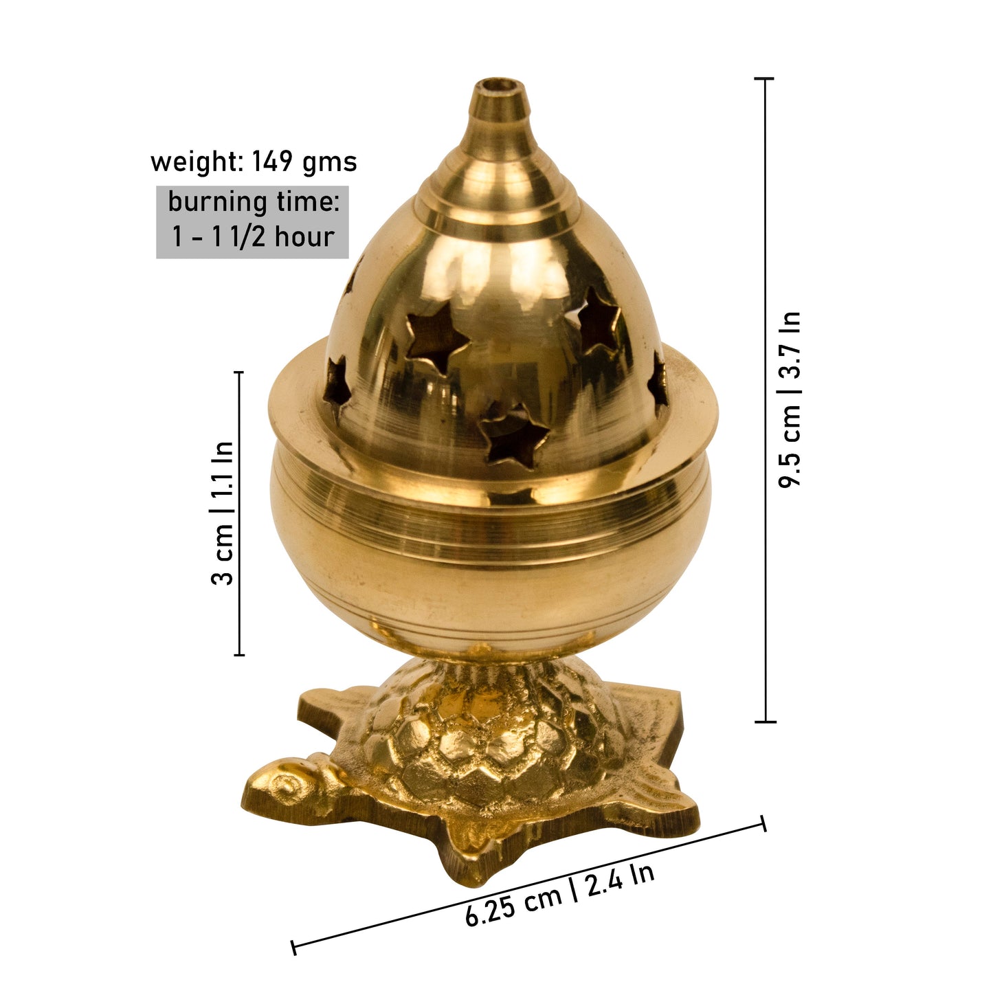 Brass Kachua Golbet Diya (Pital Kachua Gol Deepak / Tortoise Lamp)