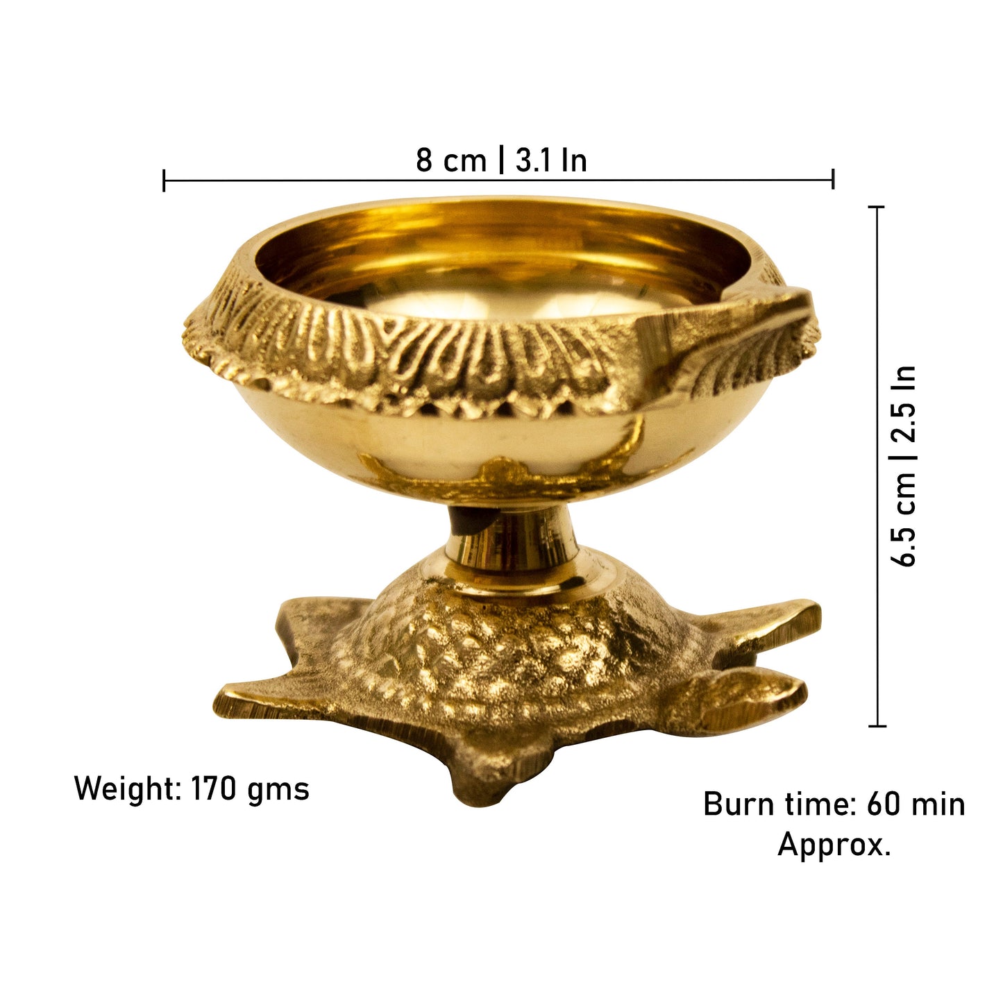 Brass Vasthu Deep Size-2 (Pital Vastu Deepak)