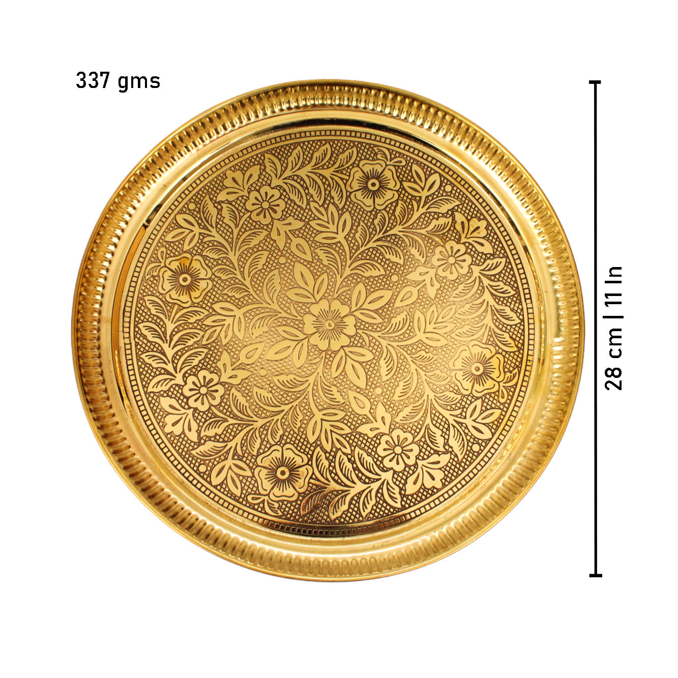 Brass Halwa Plate Size-12 (Pital Mithai Thali / Sweet Plate)