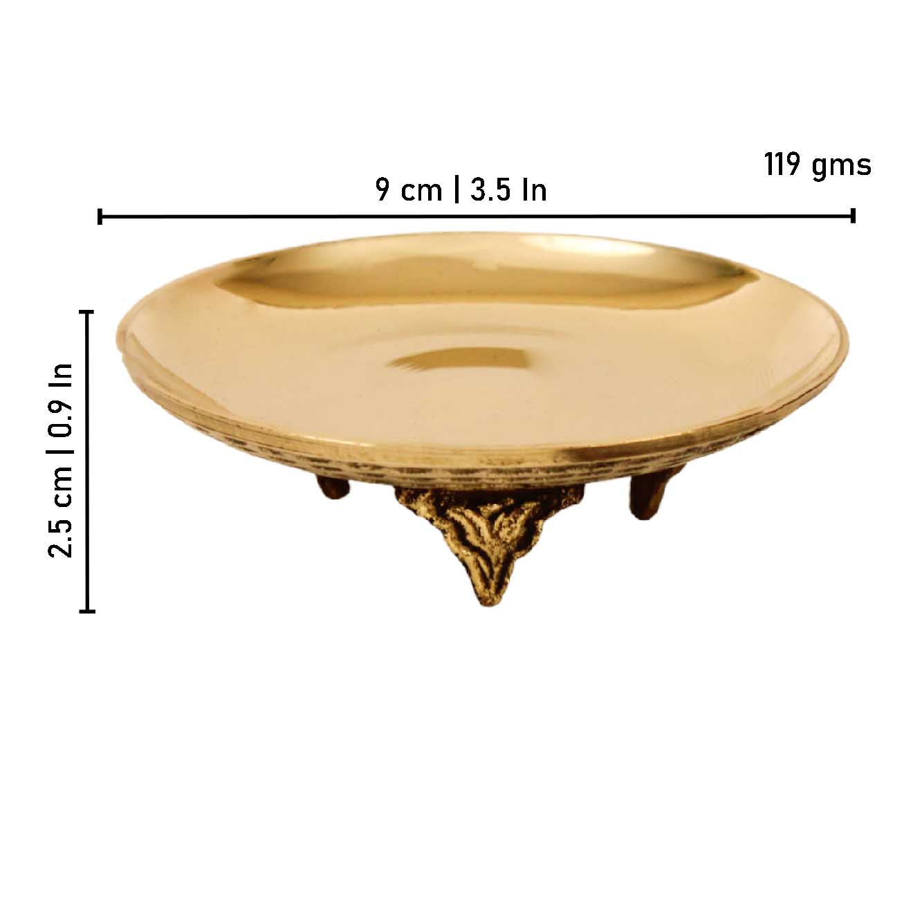Golden Brass Plain GJ Chowki
