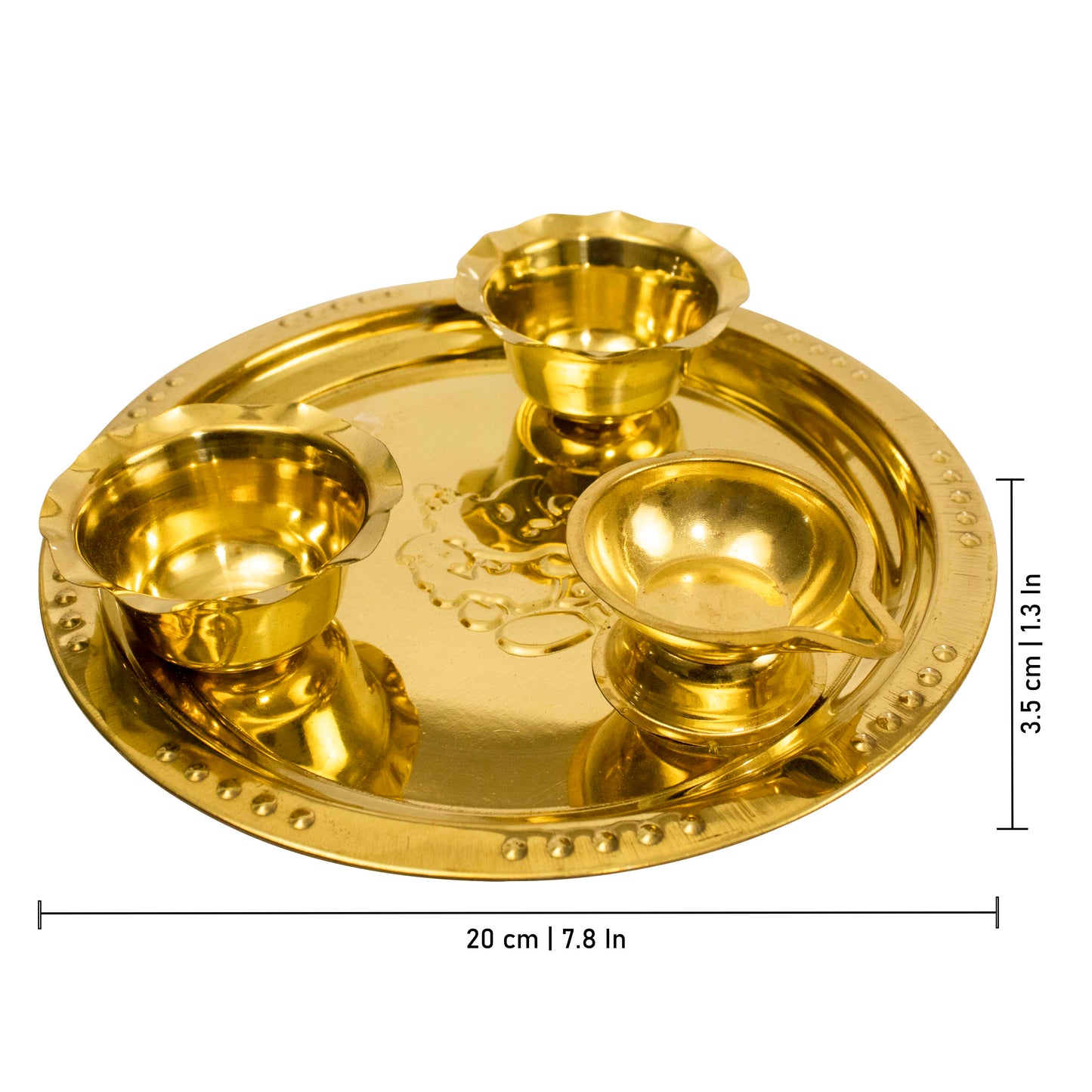 Brass Aarti Plate (Pital Aarti Thali / Puja Plate)