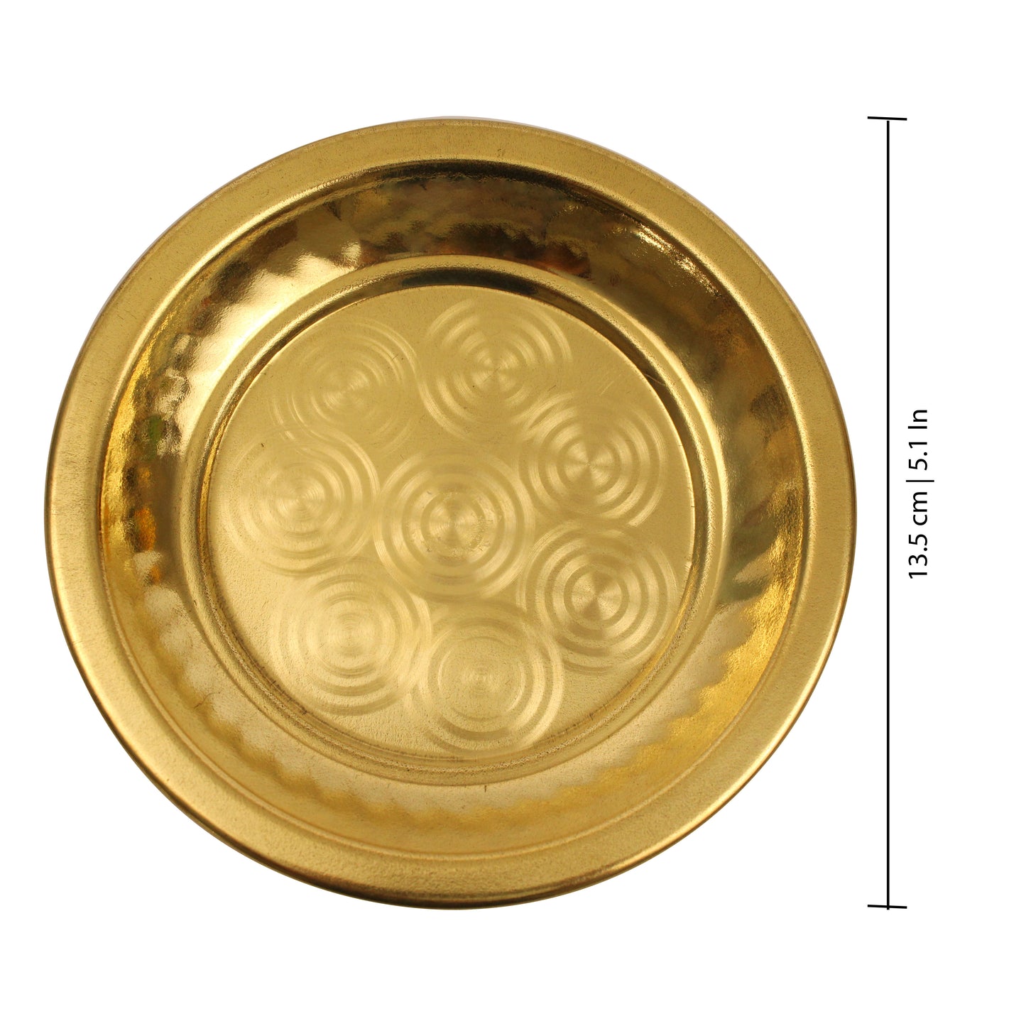 Brass Ring Design Thali for puja