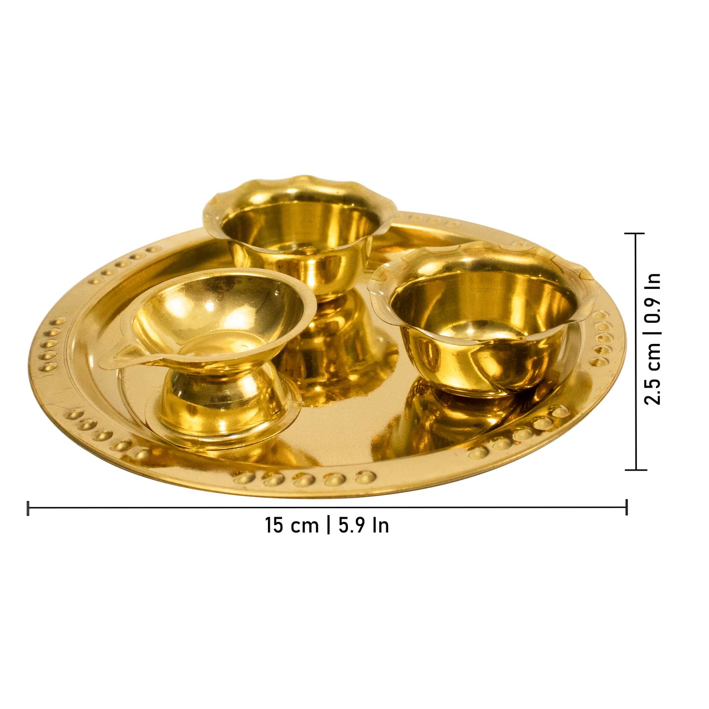 Brass Aarti Plate (Pital Aarti Thali / Puja Plate)