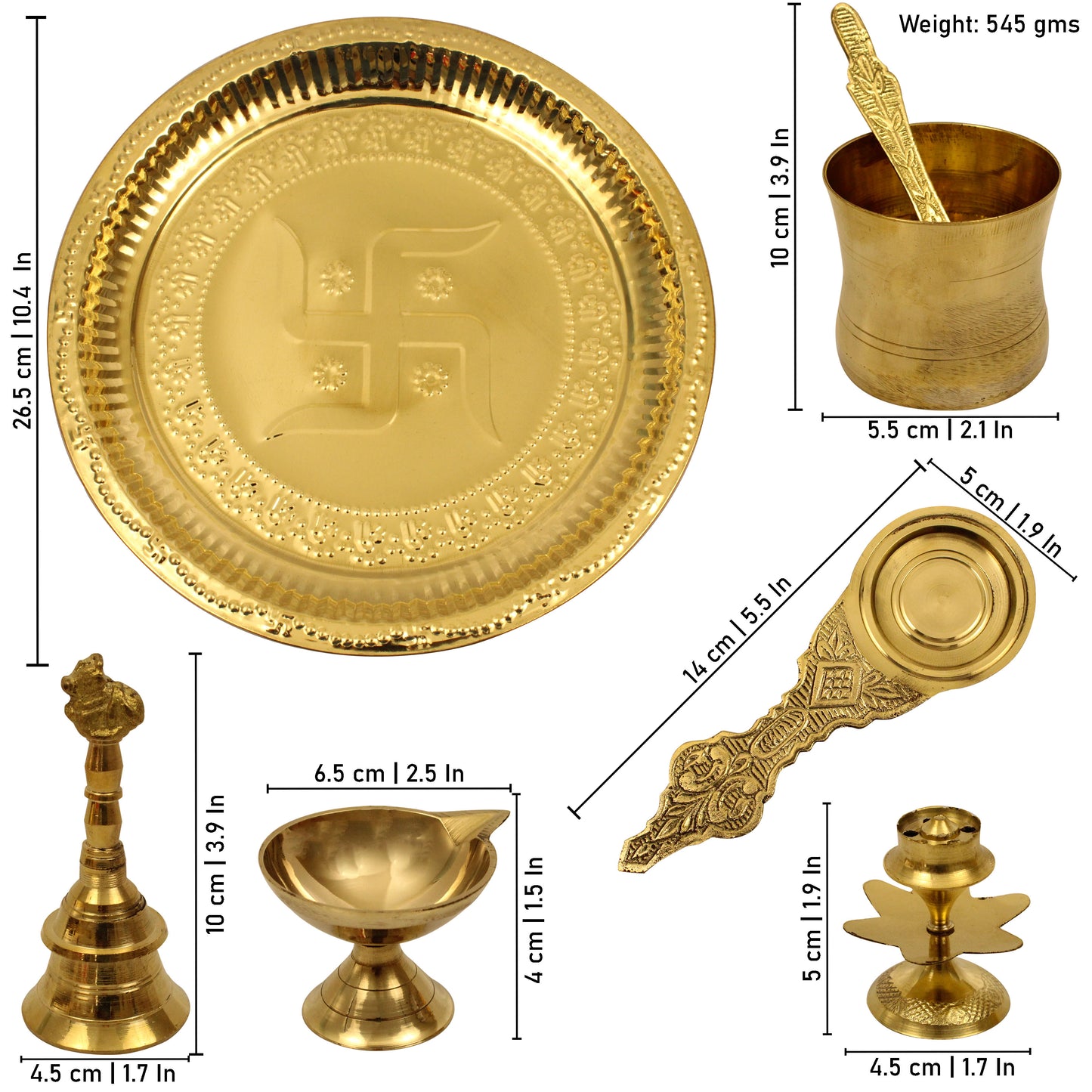 Swastika Brass Set With Cloth
