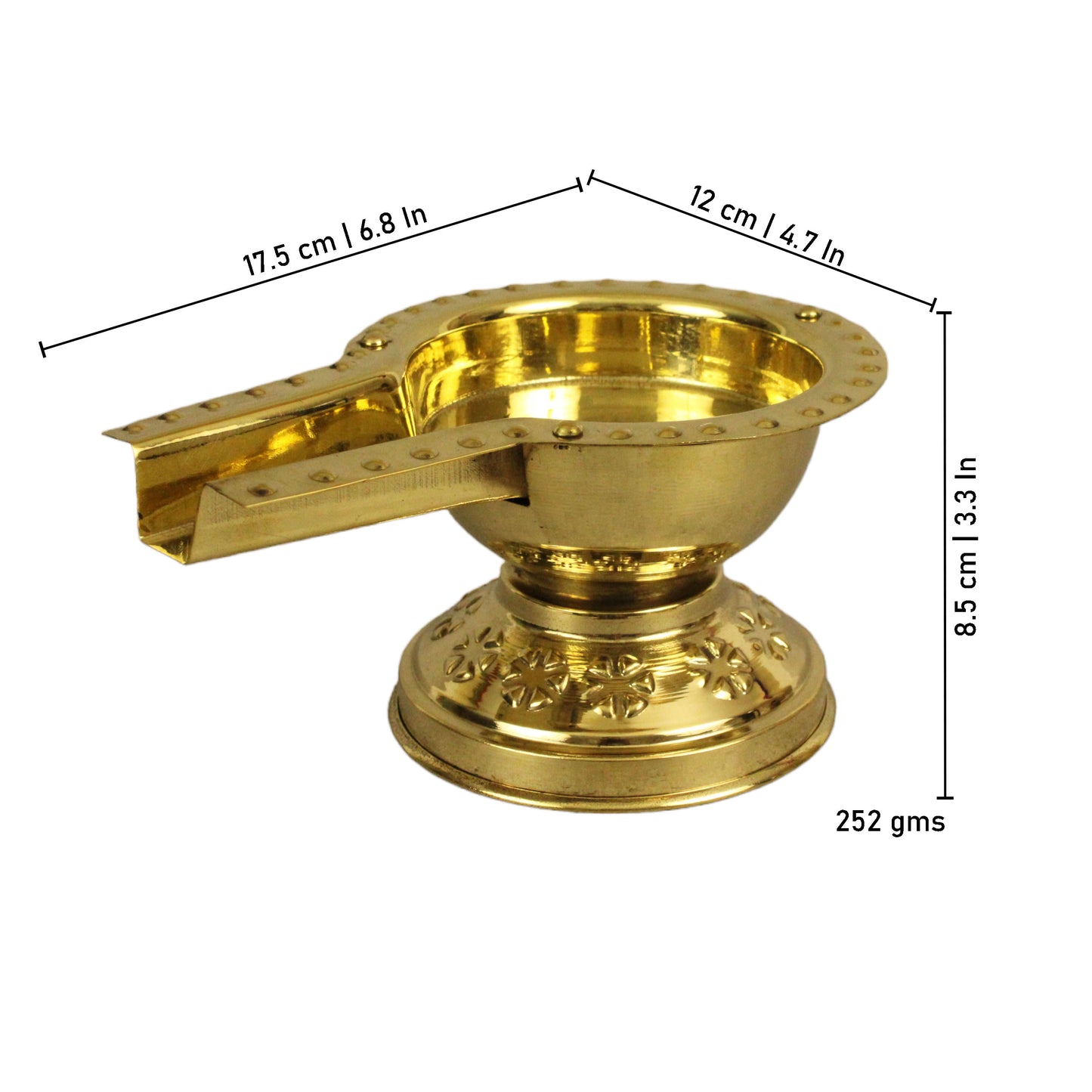 Brass Abhishek Patra Plate Tray / Purna Patra Stand