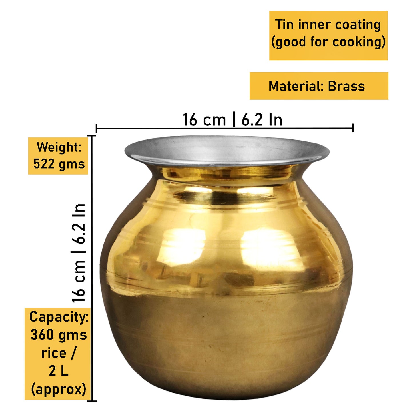 Brass Pongal Pot