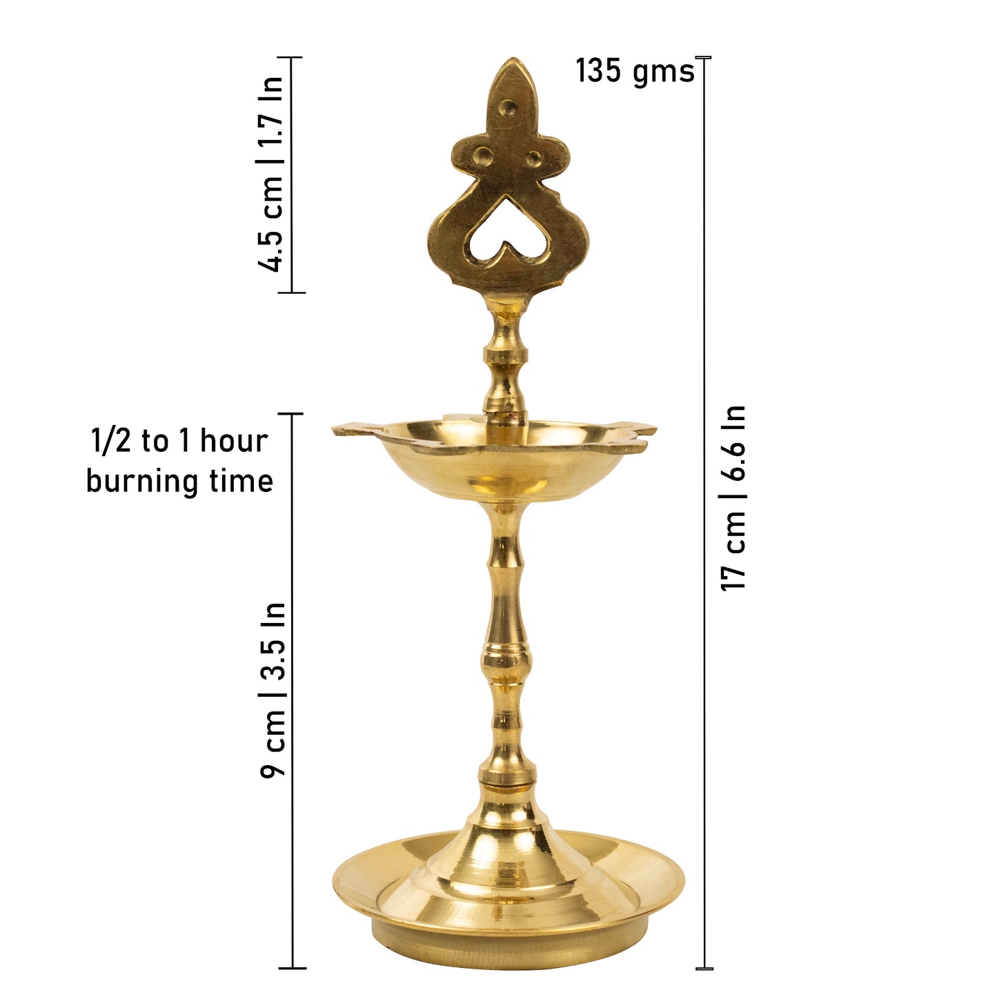 Brass KV Lakshmi Size-2 (Pital KV Laxmi Deepak)