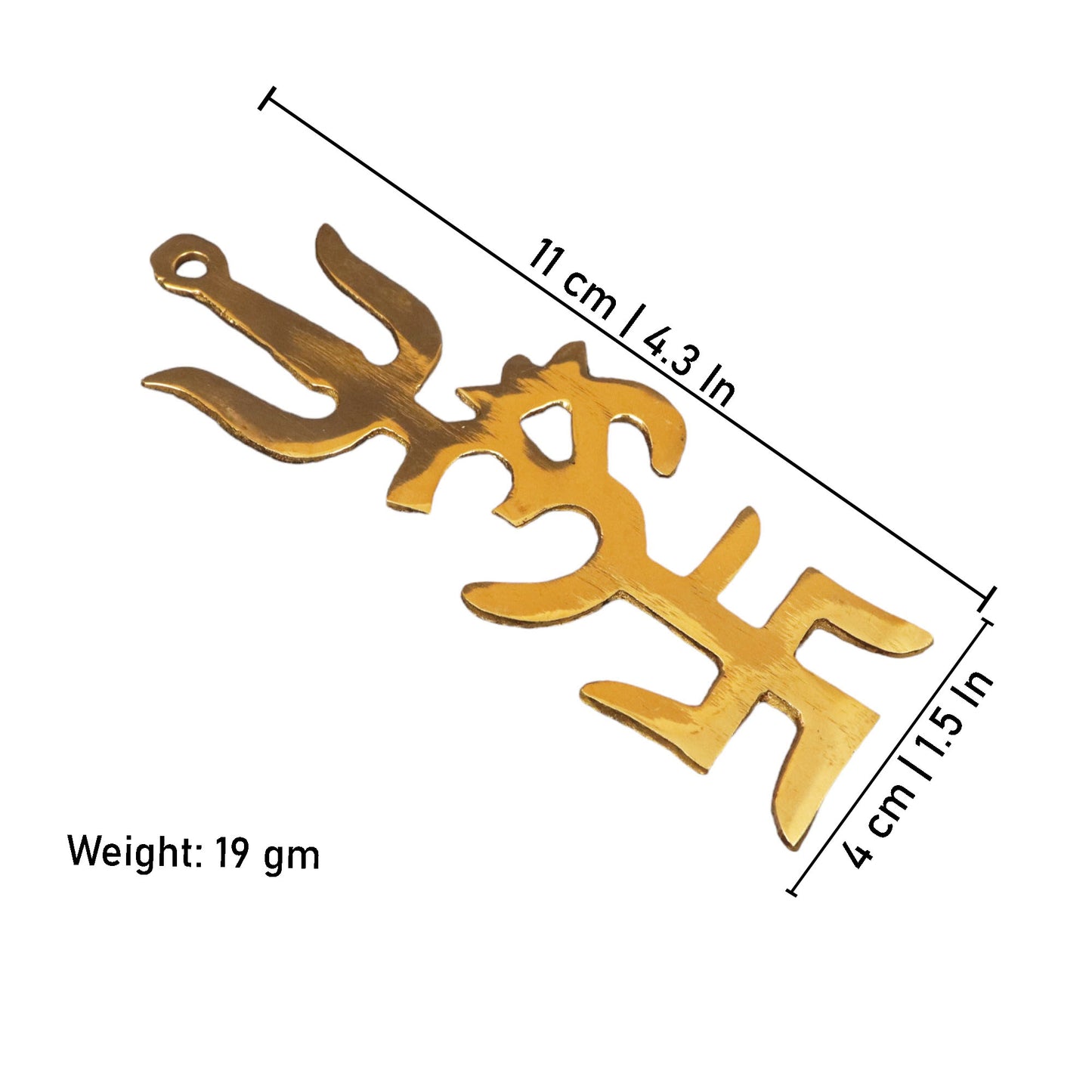 Om Wall Hanging-3 (OM,Swastik,Soolom) (Pital Aum Swastik Trishul Set)