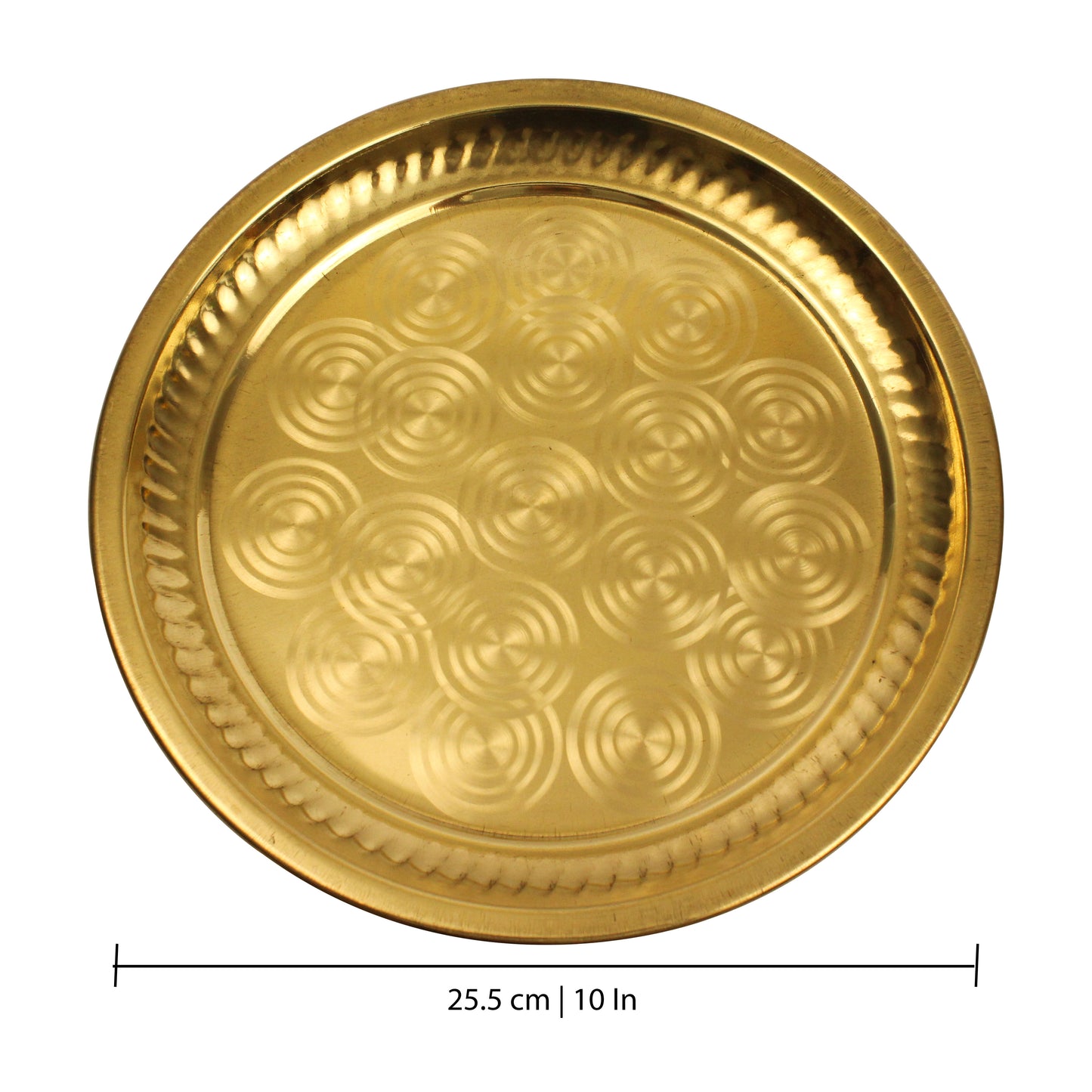 Brass Ring Design Thali for puja