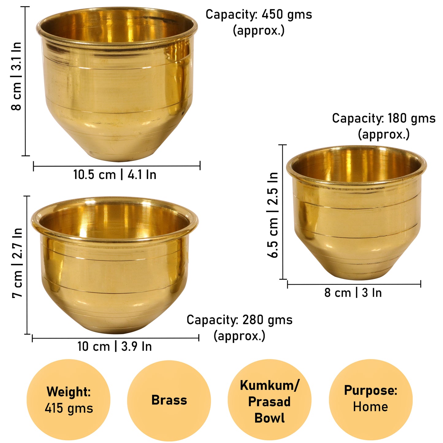 Brass Vatal Set