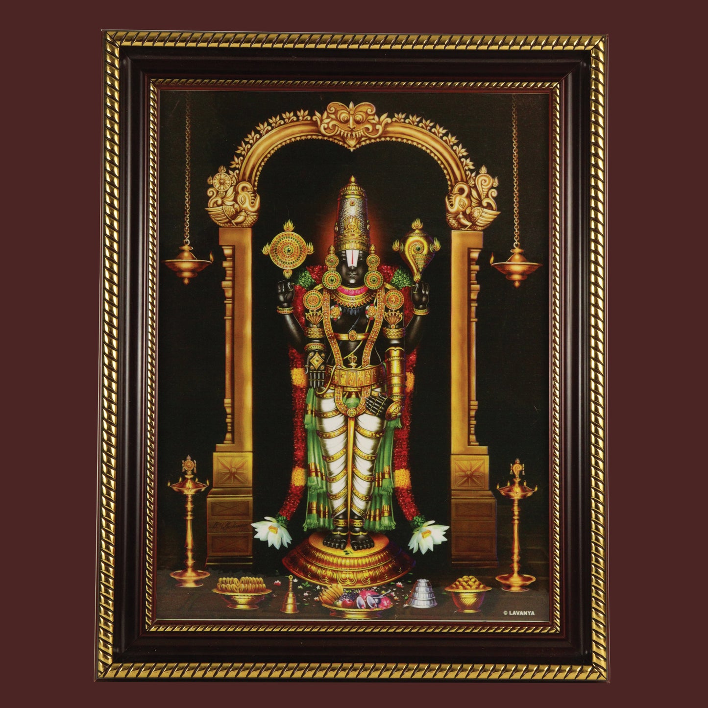 Djuize PlasticGold God photo frame perumal model-2