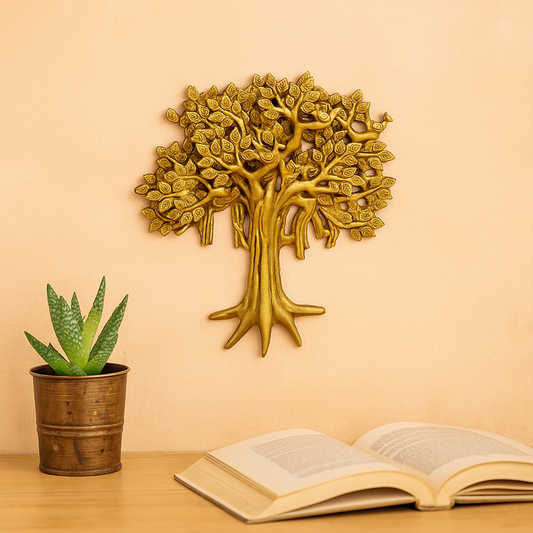 Brass Kalpvriksha Tree Wall Hanging (Pital Kalpa Vriksh / Wish Tree)