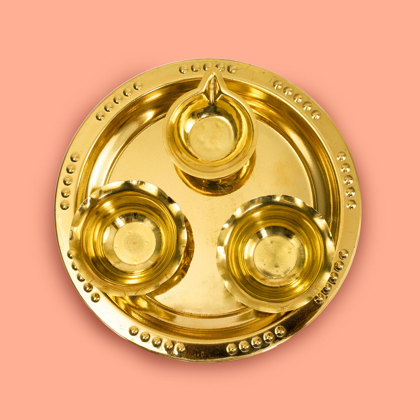 Brass Aarti Plate (Pital Aarti Thali / Puja Plate)
