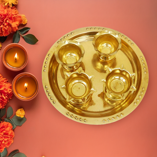 Brass Andra Star Plus (Aarti Plate) (Pital Andhra Nakshatra Thali)