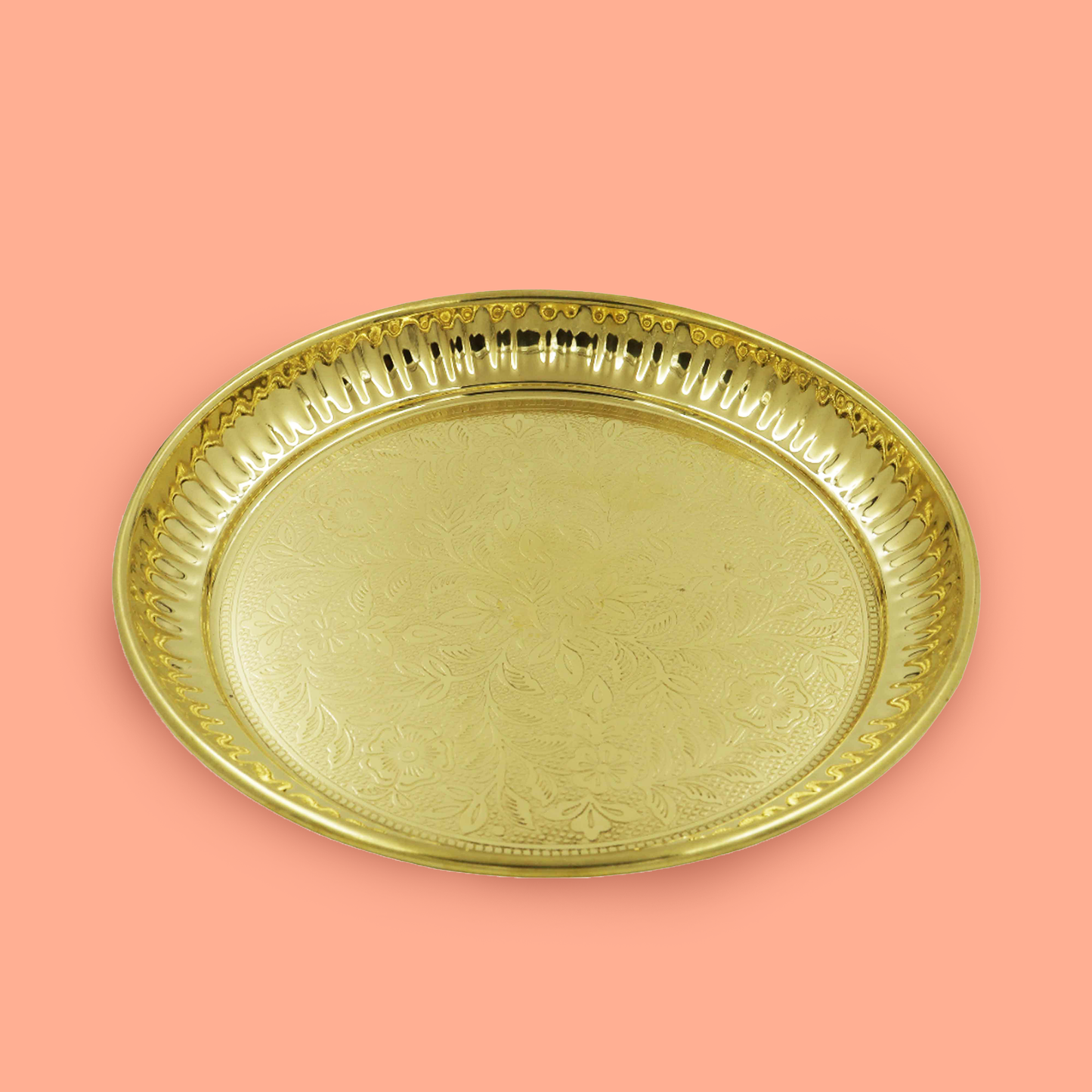 Brass Halwa Plate Size-8 (Pital Mithai Thali Chota)