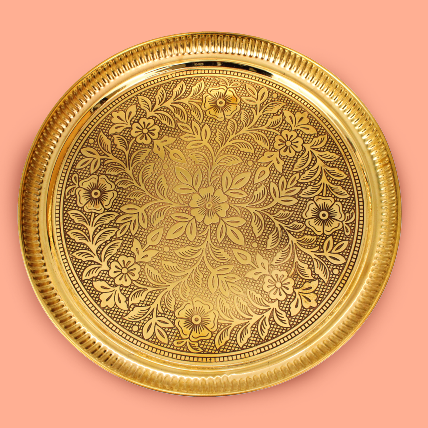 Brass Halwa Plate Size-12 (Pital Mithai Thali / Sweet Plate)