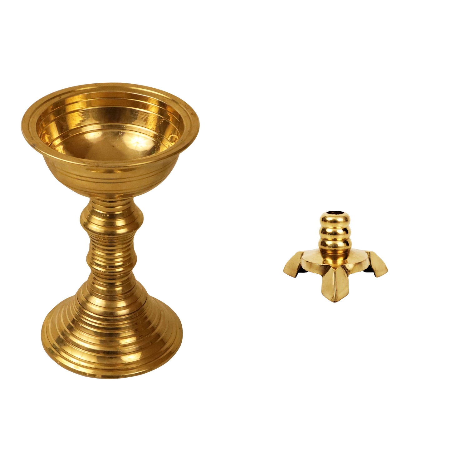 Brass Kalanjiam with Wick Holder (Pital Kalanjiyam Batti Stand)
