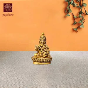 Brass Kubera Temple Idol