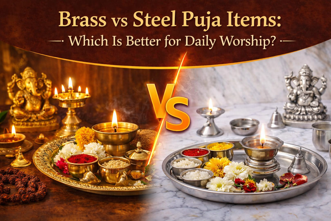 Brass vs Steel Puja Items: Which Is Better for Daily Worship?