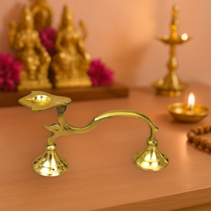 Karpoor Aarti One Face Diya (0.180gm) (Pital Kapoor Ek Mukh Deepak)