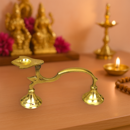 Karpoor Aarti One Face Diya (0.180gm) (Pital Kapoor Ek Mukh Deepak)