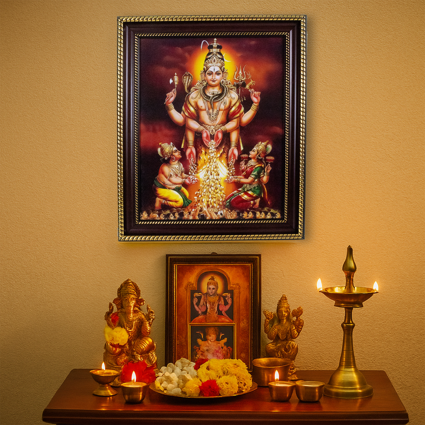 Djuize Plastic Gold God photo frame Bairava swamy