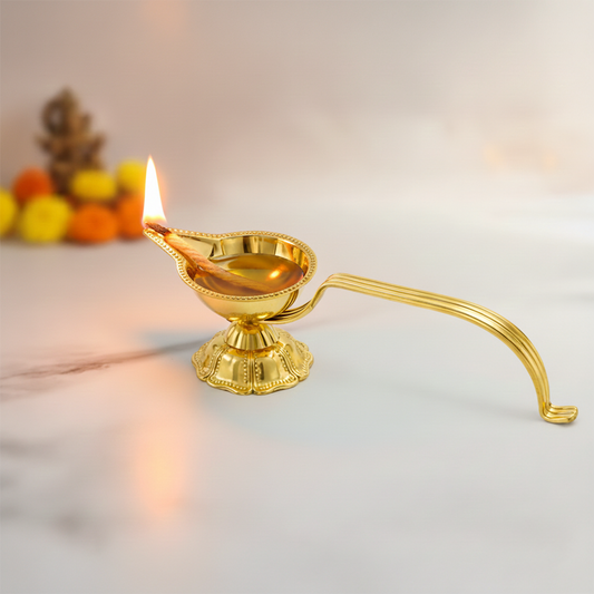 Brass Karpoor|Kapoor Diya Deepam Burner Karpuram Arati-Jwala Arthi Size-2