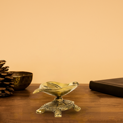 Brass Tortoise Diya (Pital Kachua Deepak / Kurma Vilakku)