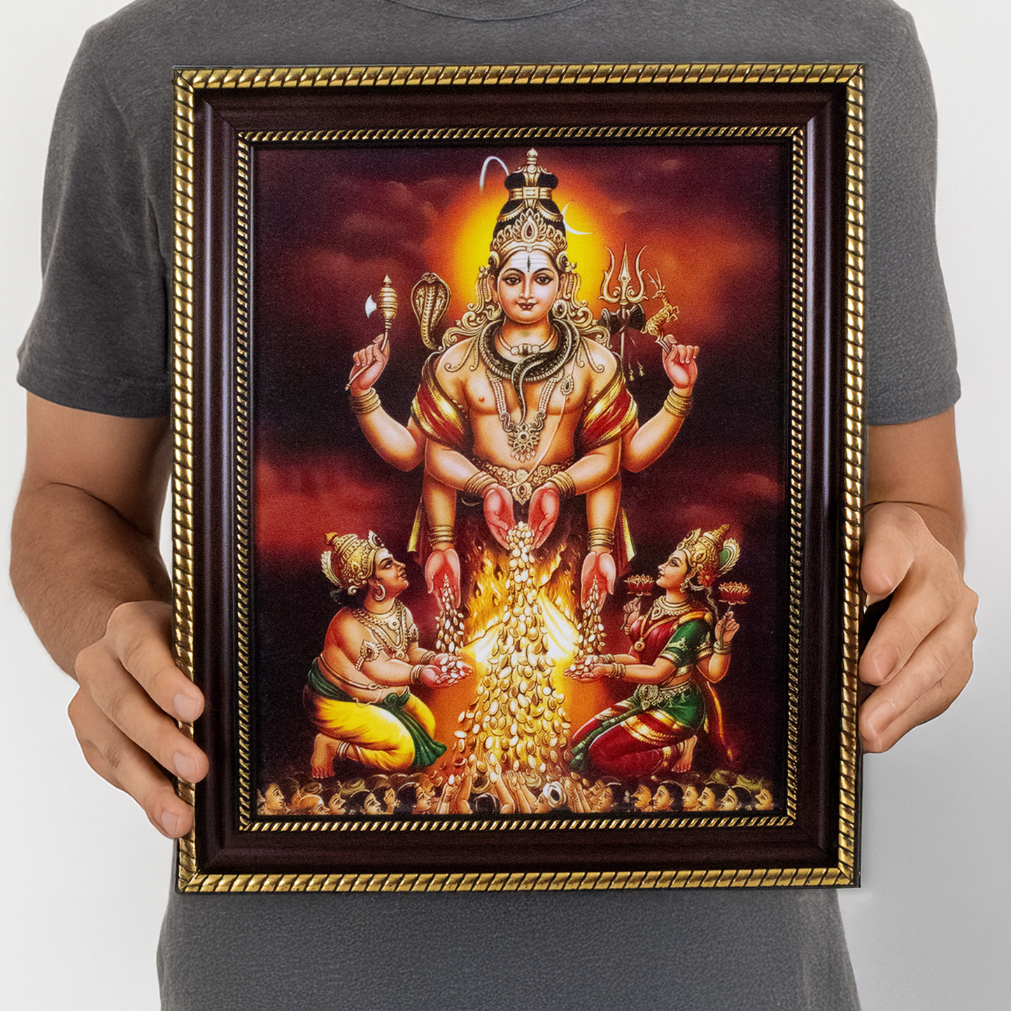 Djuize Plastic Gold God photo frame Bairava swamy