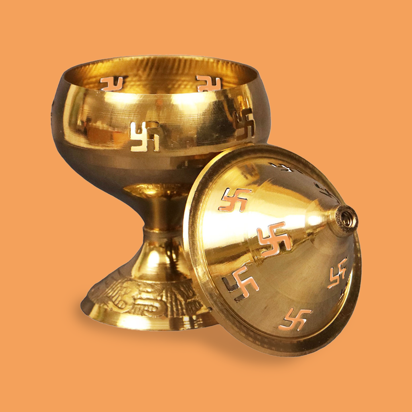 Brass Swastik Akand Diya