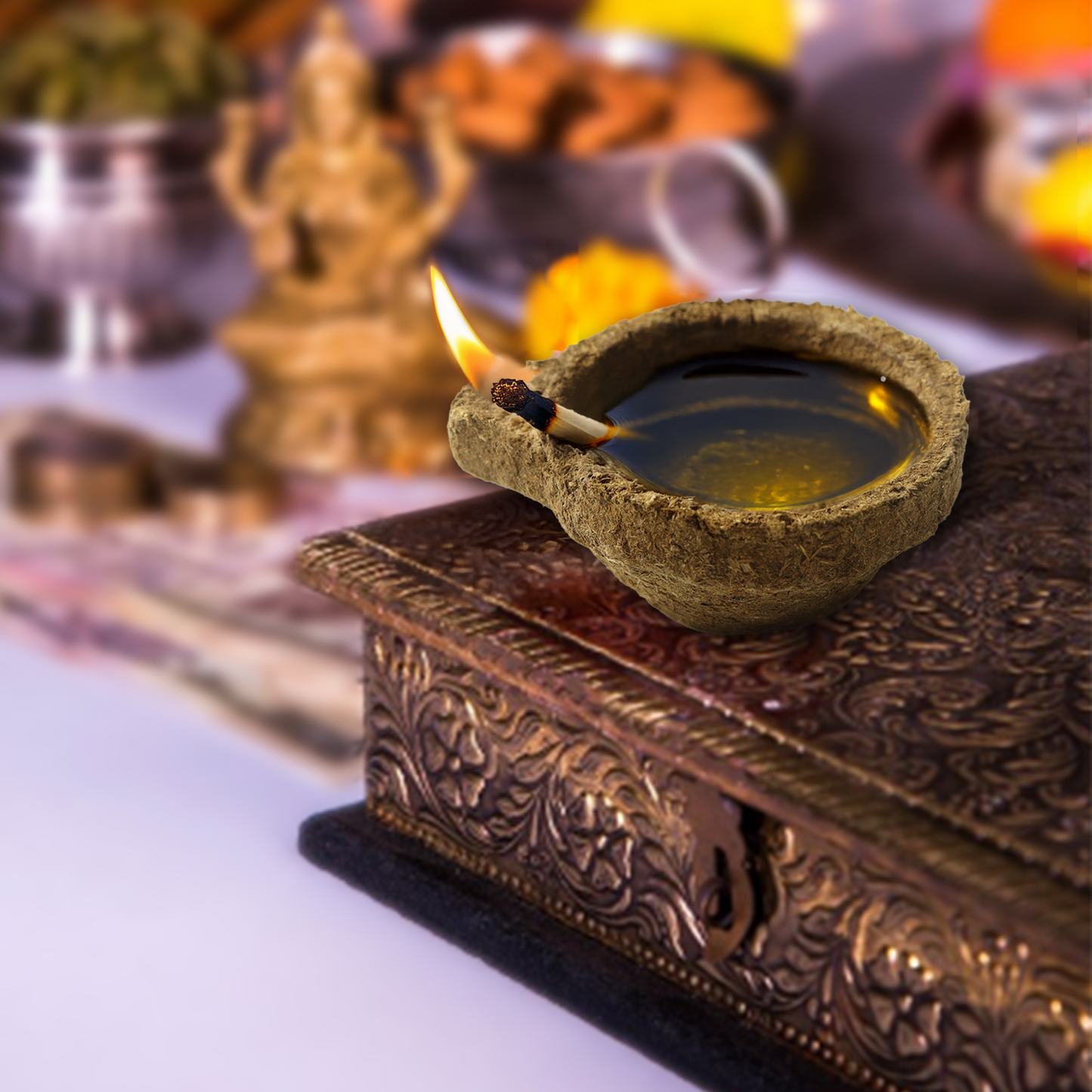 Panja kaviya velaku -Cow dung Diya