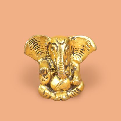 Oxidised Metal Ear Ganesha Idol
