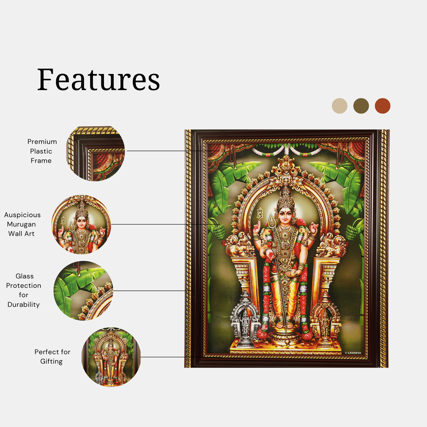 God photo frame Thiruchendur Murugan