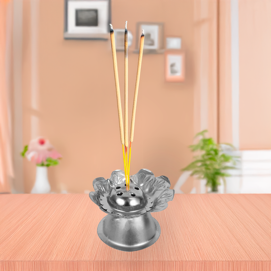 Silver Flower Agarbatti Stand