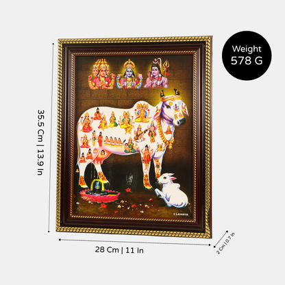 Plastic Gold God photo frame kamadenu