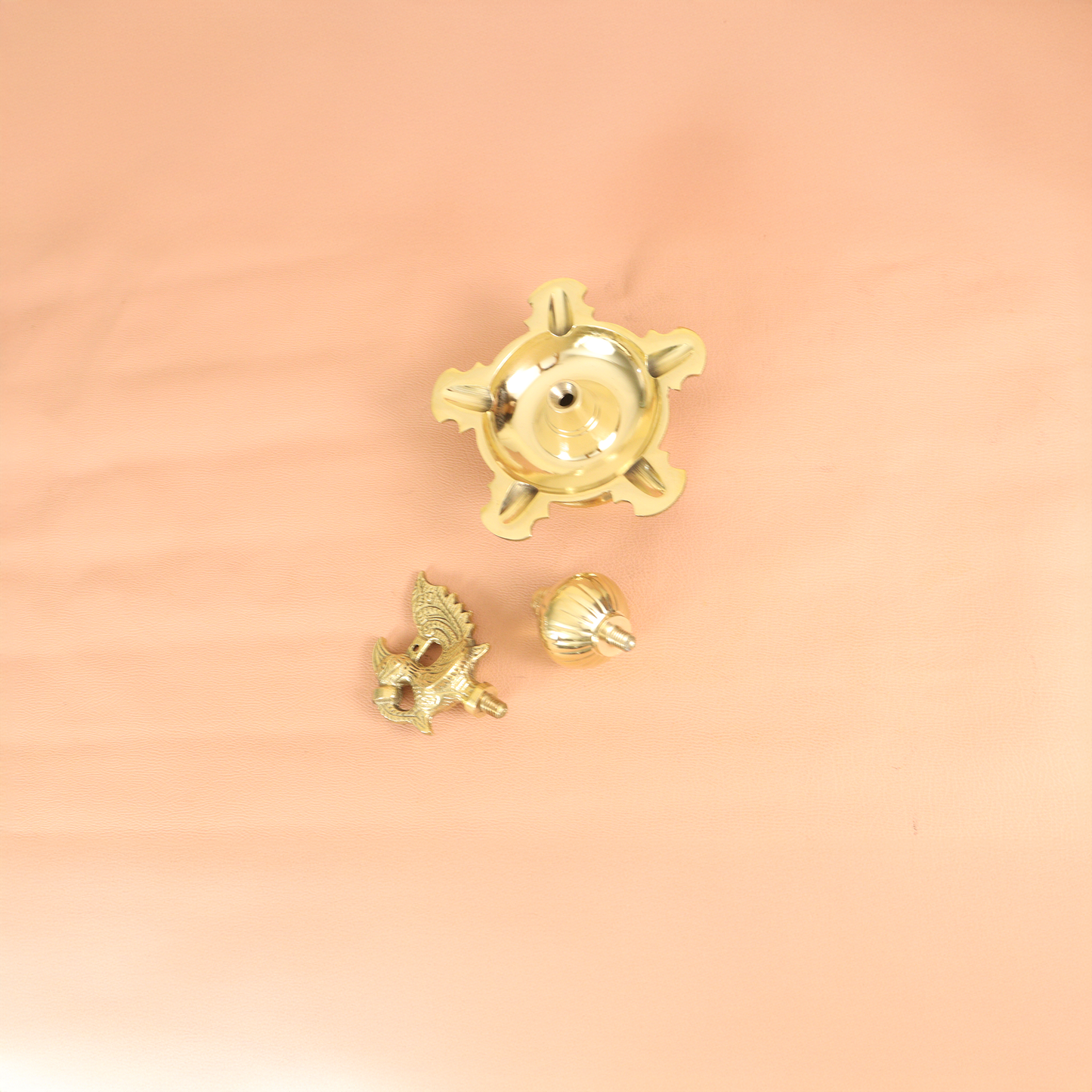 Brass peacock hanging diya