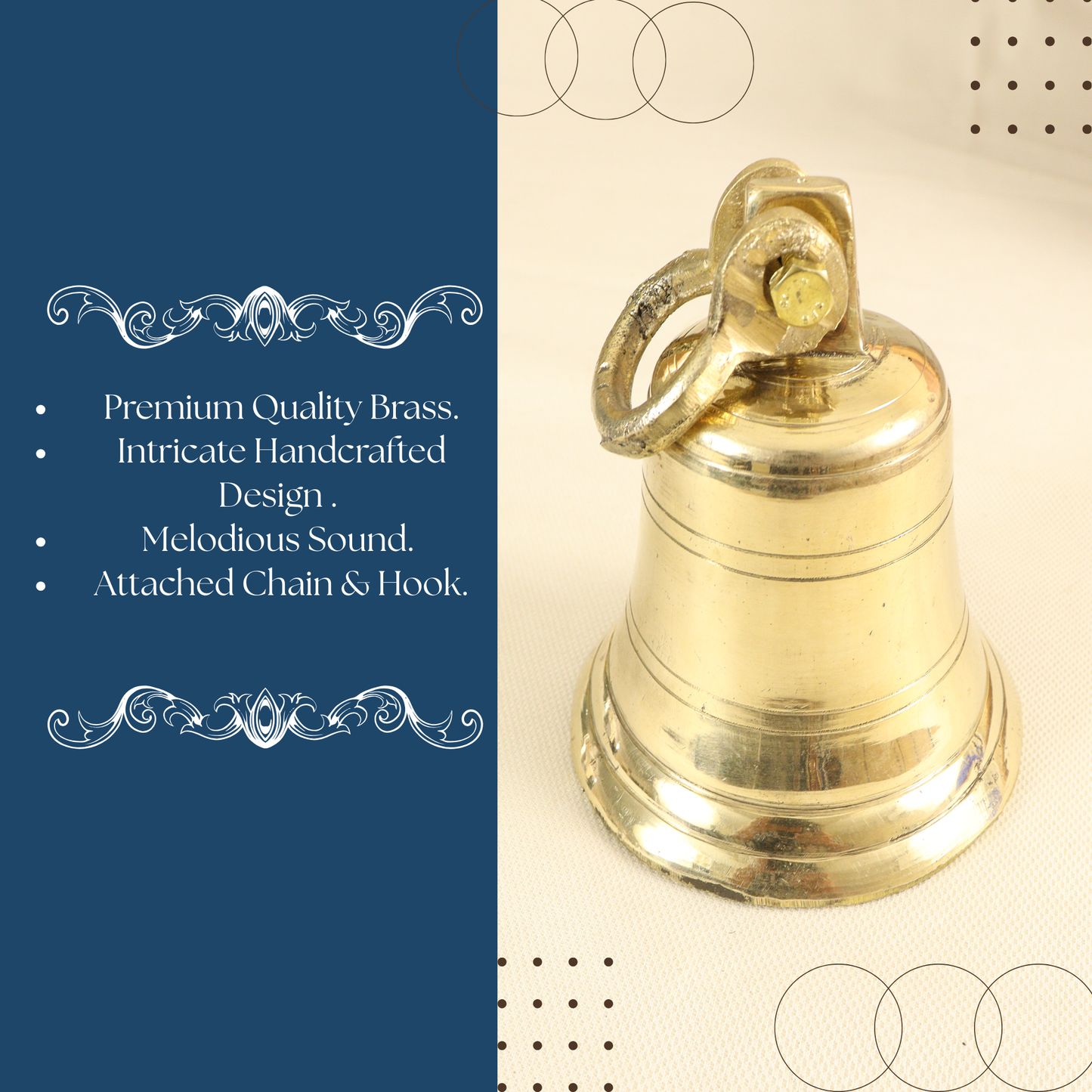 Brass Pooja Bell- Kovil Bell[1211g]