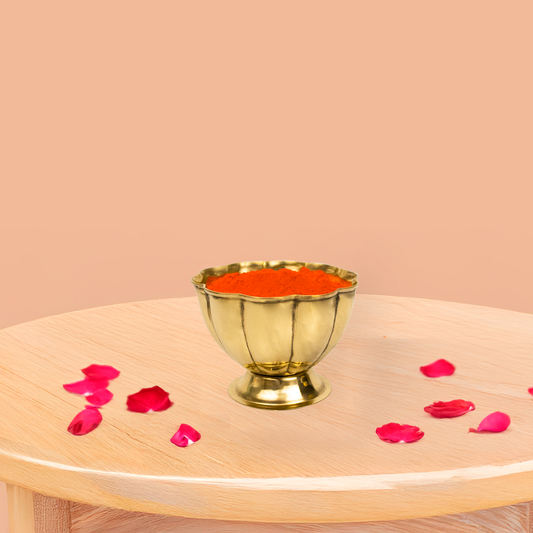 पीतल कमल चंदन कटोरा