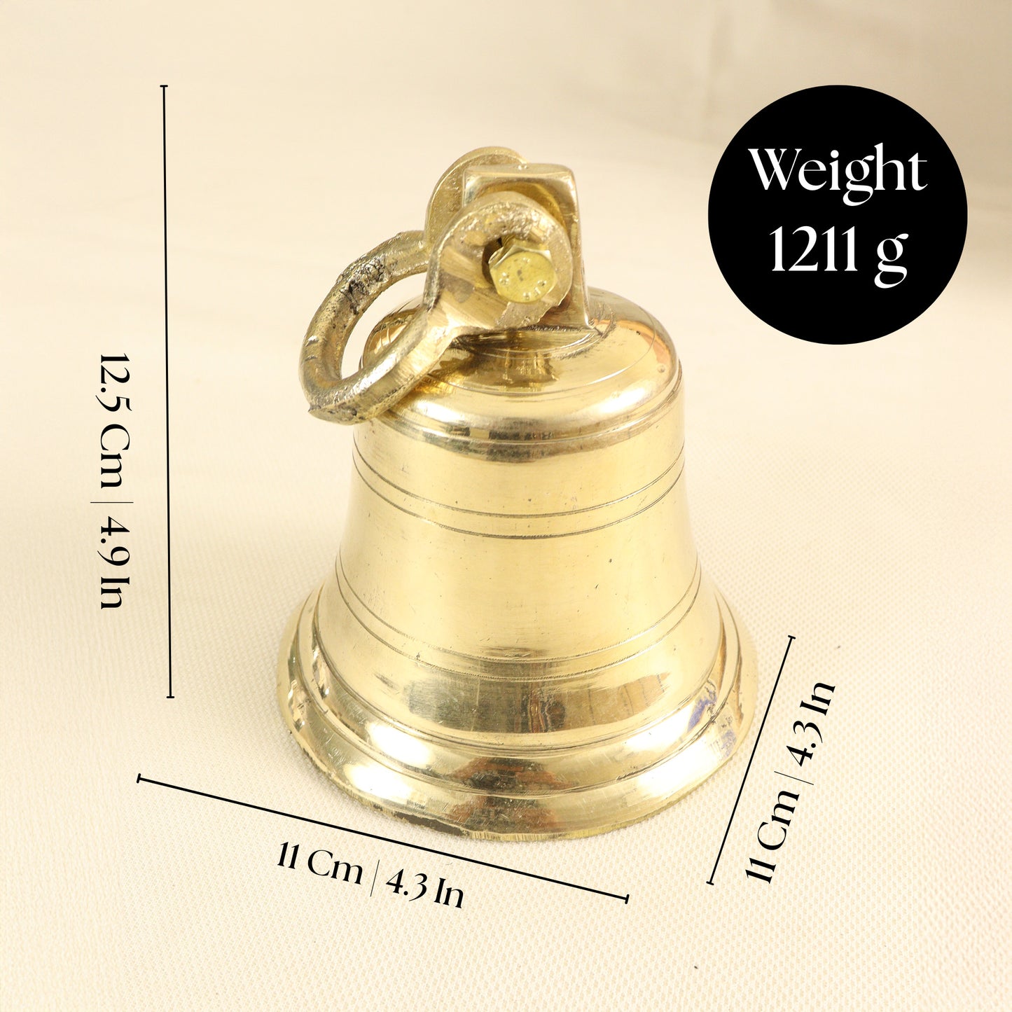 Brass Pooja Bell- Kovil Bell[1211g]