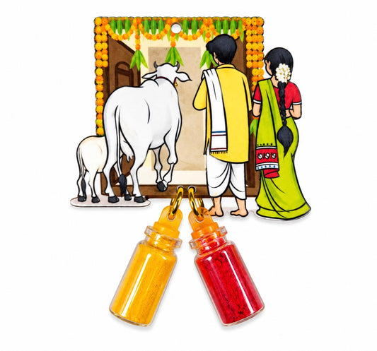 Mini Bottle Haldi Kumkum - House Warming