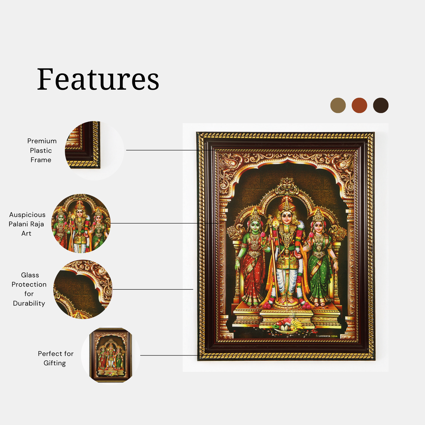 God  Photoframe  Palani raja murugar(valli,deivayani)