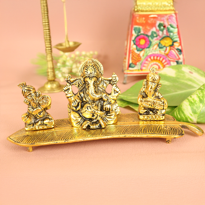Oxidised Musical Ganesha Statue
