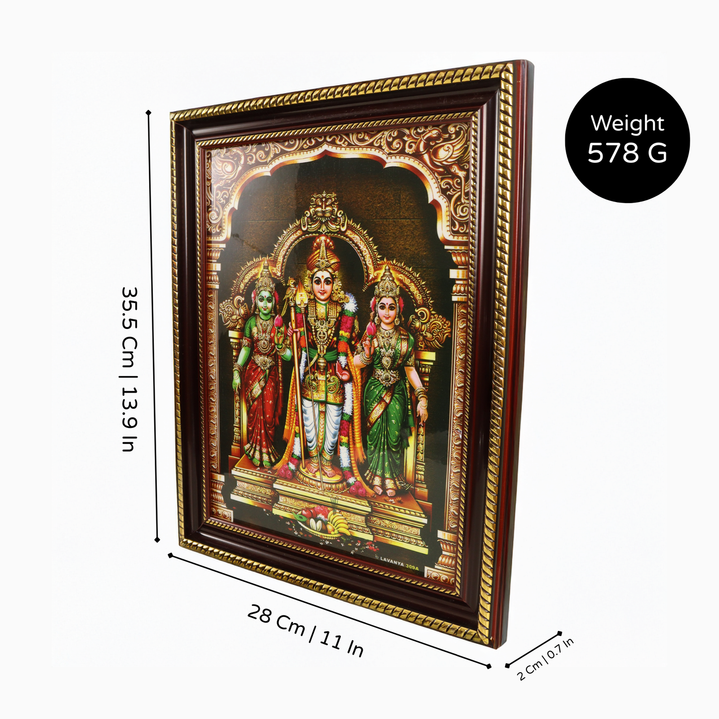 God  Photoframe  Palani raja murugar(valli,deivayani)