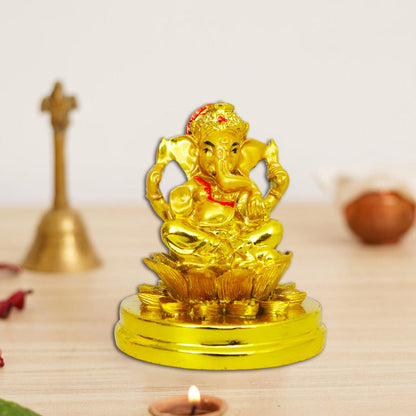 Resin Show Pieces Lotus Ganesh (Kamal Vinayak Showpiece)