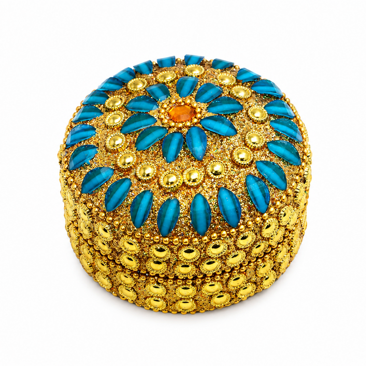 Multi color stone kumkum  size-4 (Pack of  4 )