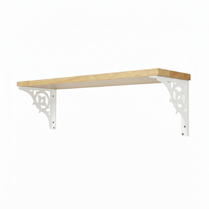 Wooden Pooja Shelf - Single Floral (Lakdi Puja Shelf )