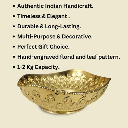 Brass Deep Bowl Fancy (Pital Deepak Katori Sundar)